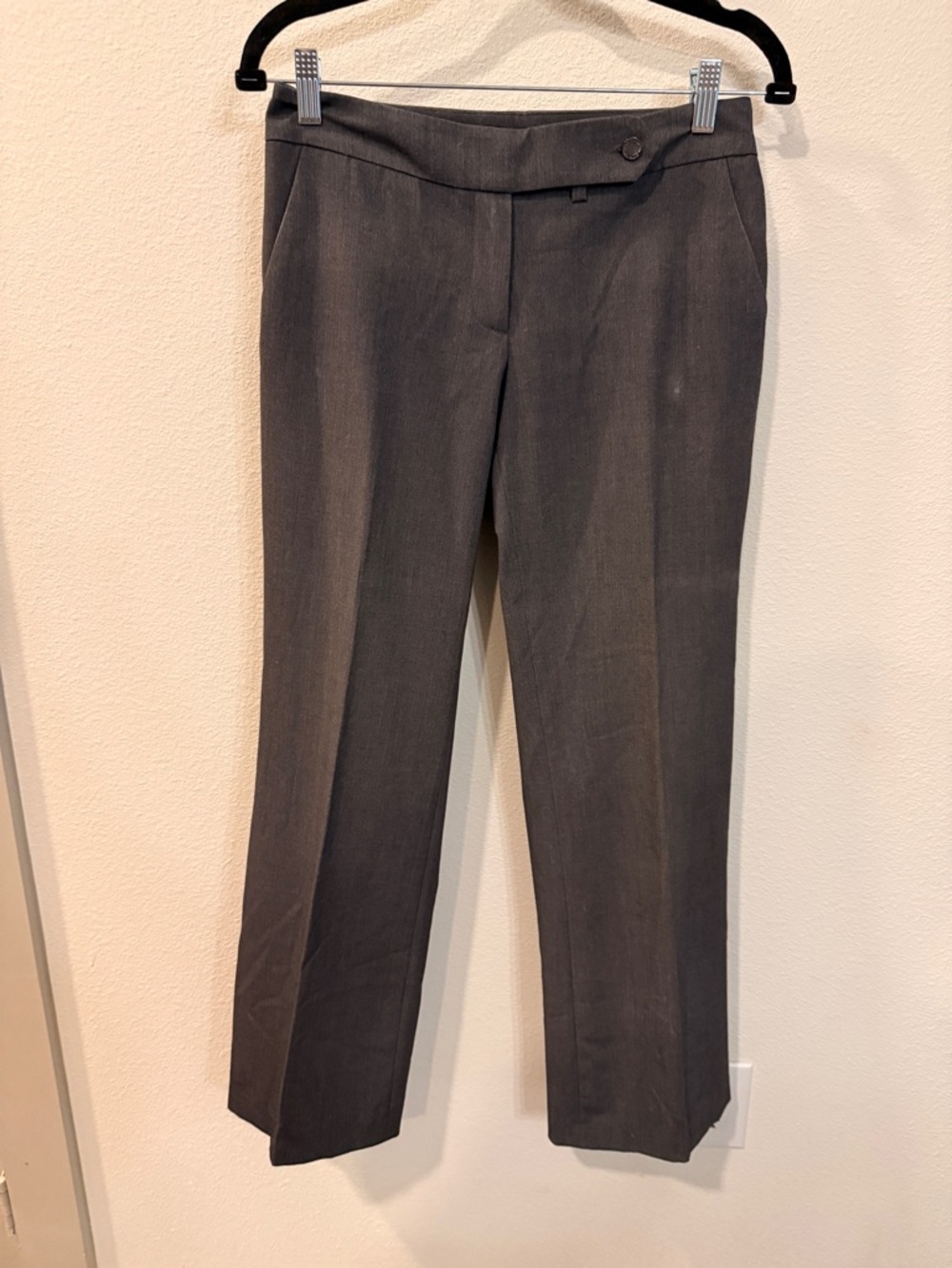 Calvin Klein Women's Charcoal Straight-Leg Dress Pants